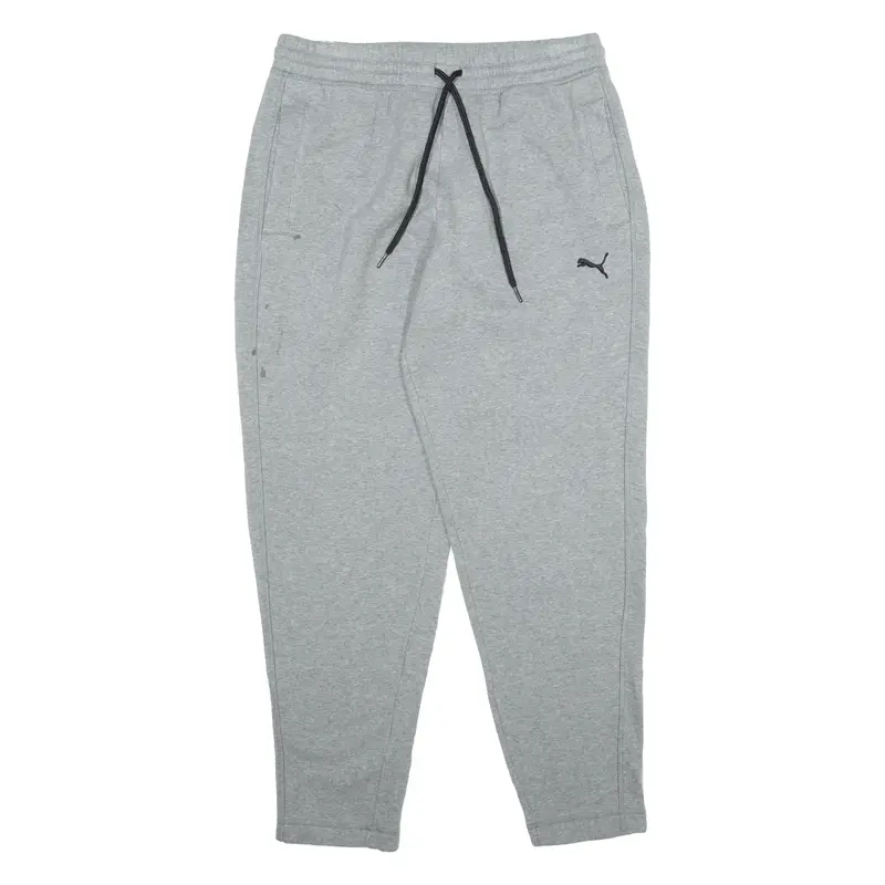 PUMA Mens Joggers Grey Tapered L W32 L30