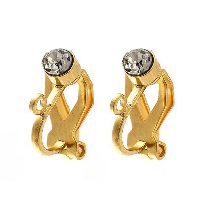 316 Surgical Stainless Steel Rhinestone Clip-on Earring Settings