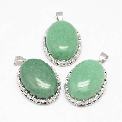 Natural Green Aventurine Pendants