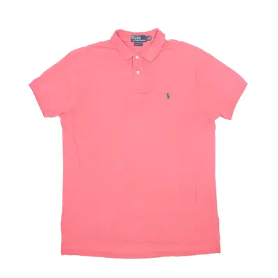 POLO RALPH LAUREN Polo Shirt Pink Short Sleeve Mens XL