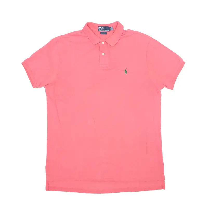 POLO RALPH LAUREN Polo Shirt Pink Short Sleeve Mens XL