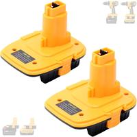 2 Pack DM18D Battery Adapter Compatible with Dewalt 18v Tools, Convert Compatible with Dewalt 20v or Compatible with Mil-Wauk...