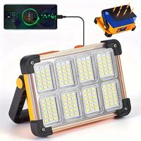 Portable LED Light, USB & Solar Charging LED Lamp with 4 Adjustable Brightness Levels, Lighting for Camping, Emergency, Outdo...