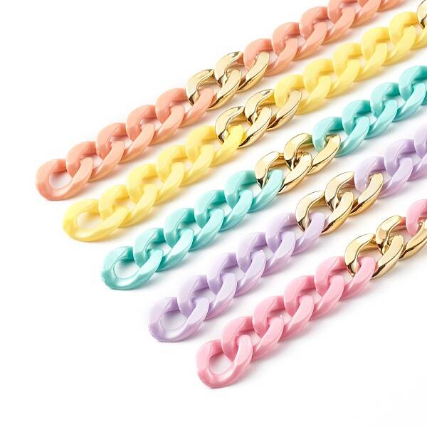 Handmade Opaque Acrylic Curb Chains