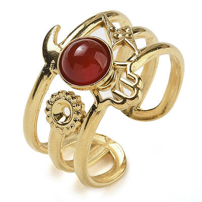 Natural Carnelian Finger Rings