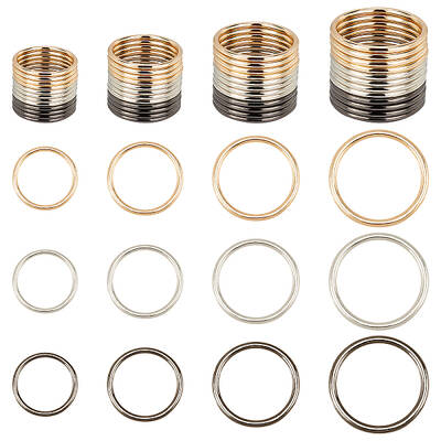 48Pcs 12 Style Zinc Alloy Linking Rings
