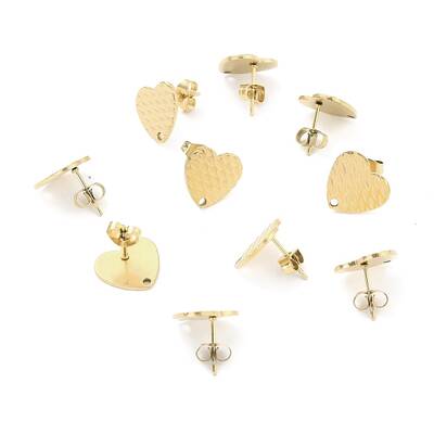 Ion Plating(IP) 304 Stainless Steel Stud Earring Findings