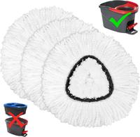 3 Pack Mop Replacement Heads for O-Ceda Mop Replace Head EasyWrin Spin Mop Heads Replacements, Microfiber Spin Mop Refills, E...