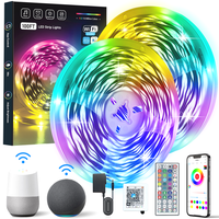 KEXU 100FT 50FT WiFi LED Strip Lights Smart RGB Color Changing LED Light Strip Work with Alexa & Google Assistant for Bedroom...