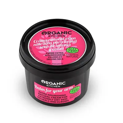 Balsamo da cucina biologico per le braccia Organic Shop Crema naturale extra-nutriente per pelle secca, talloni e gomiti 100 ...
