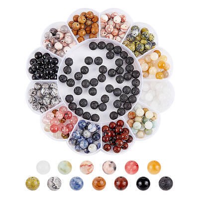13 Styles Natural & Synthetic Mixed Gemstone Beads