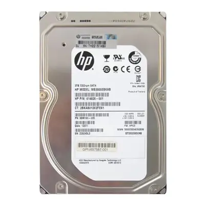 657587-001 HP 3TB 3Gb/s SATA 7200 3.5-Inch Hard Drive