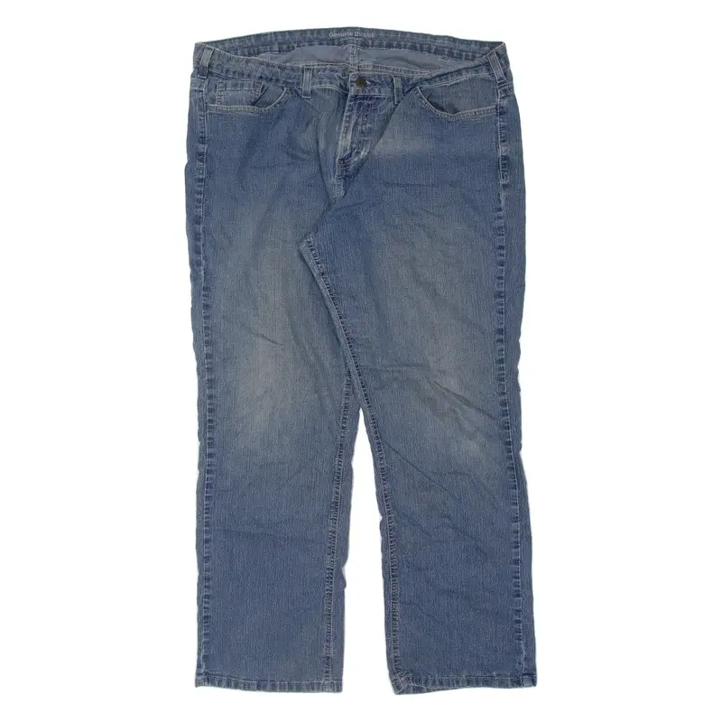 DICKIES Womens Jeans Blue Relaxed Straight W40 L30