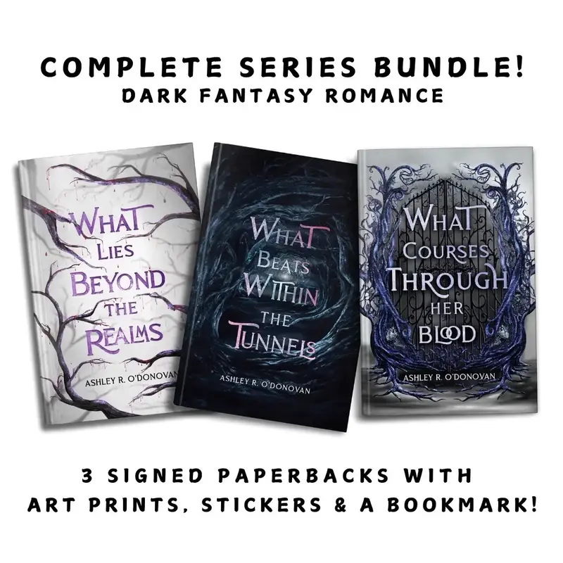 Complete Fantasy Romance Series - 3 Signed Paperbacks with Art Prints, Stickers and a Bookmark