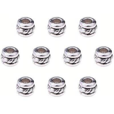 Alloy Tibetan Style Grooved Spacer Beads