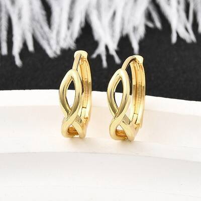Infinity Brass Hoop Earrings for Women