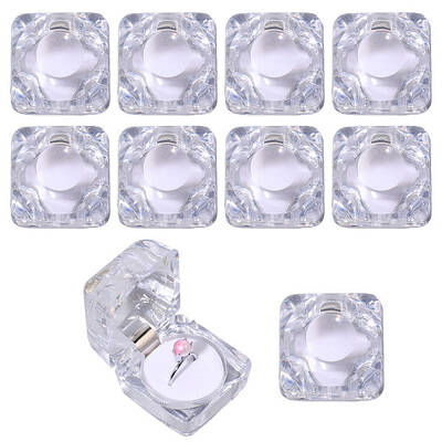 Square Plastic Ring Storage Boxes with EVA Inside