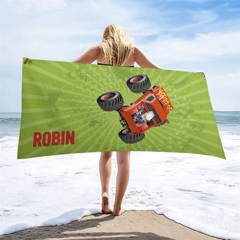 Personalized Name Various Racing Cars Beach Towel - Aperturee