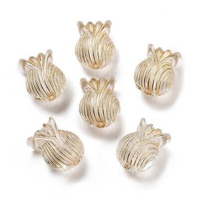 Metal Enlaced Transparent Acrylic Beads
