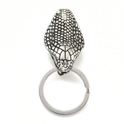 Tibetan Style 316 Surgical Stainless Steel Fittings with 304 Stainless Steel Key Ring