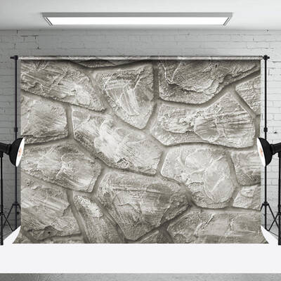 Retro Realistic Grey Stone Texture Photo Backdrop - Aperturee