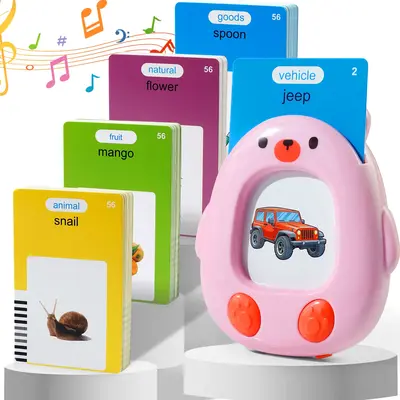 Interactive Talking Flash Cards - English Learning Set Toy for Kids Toddlers and Preschoolers