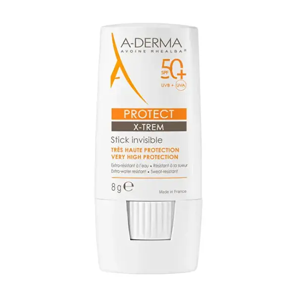 A-derma Sun Protection Stick SPF 50+ Protect X-Trem (Invisible) 8 g