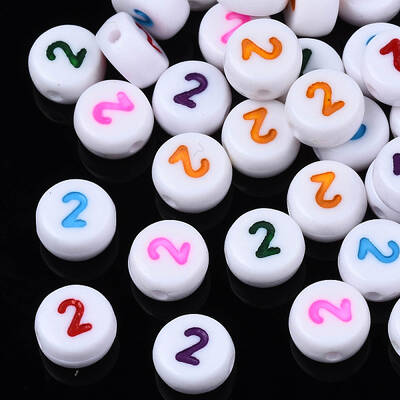 White Opaque Acrylic Beads
