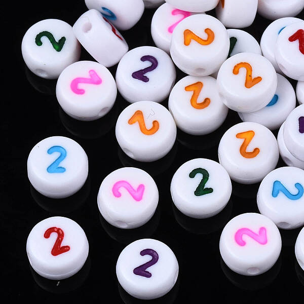 White Opaque Acrylic Beads