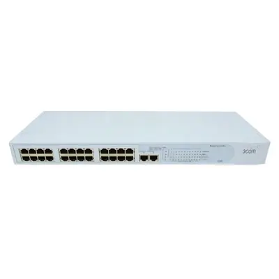3C16472-US 3Com Baseline 2126-G Unmanaged Switch 24 x 10/100Base-TX LAN, 2 x 10/100/1000Base-T Uplink Ethernet Switch