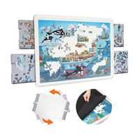 Playboda 1000-1500 Pieces Rotating Plastic Puzzle Board with Drawers and Cover, Portable Jigsaw Puzzle Table for Adults, Lazy...