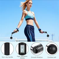 Speedaw Magnetically Cordless Jump Rope--with Gravity Ball Cordless/Rope, for Indoor Sports, Adjustable Cordless Digital, wit...