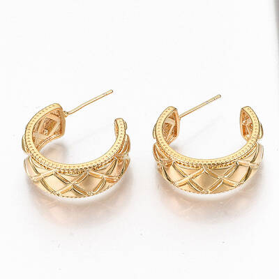 Brass Half Hoop Earrings