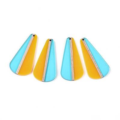 Transparent Resin & Wood Pendants