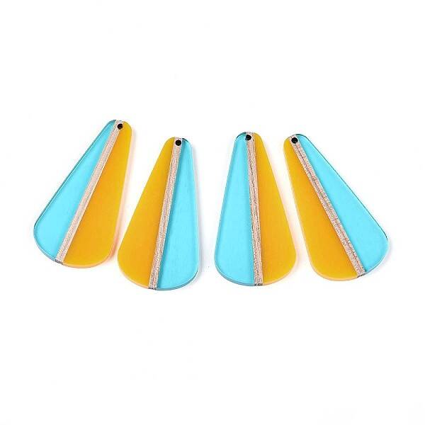 Transparent Resin & Wood Pendants