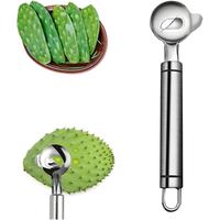 Stainless Steel Peeler(Nopales Peeling),Multi-Purpose Kitchen Tools,Cactus Peeler,Noodle Cutter & Scoop, Durable&Easy-Grip Ha...