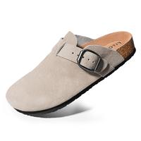 FITORY Men’s Clogs, Clogs for Men,Men’s Potato Shoes,Round Headed Cork Retro Clogs, Fashion Suede Leather Shoes with Adju...