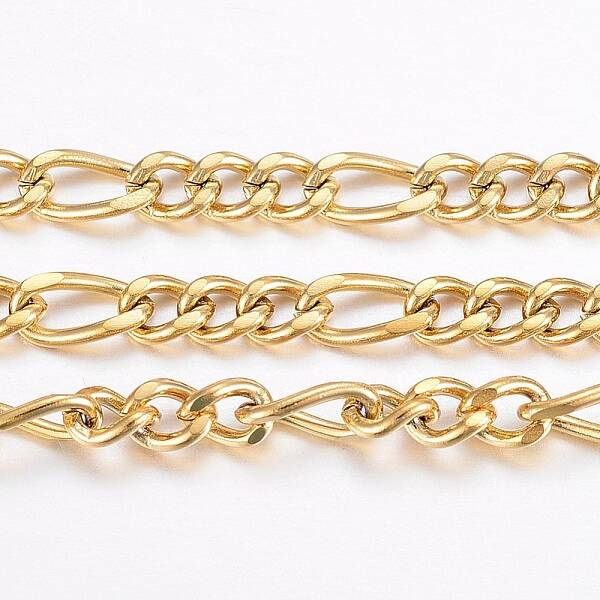 Ion Plating(IP) 304 Stainless Steel Figaro Chains