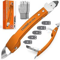 【Deals for You Days】THINKWORK Caulking Tool Kit, 4 in 1 Caulk Remover Tool, Stainless Steel Caulk Tool for Kitchen Bathro...