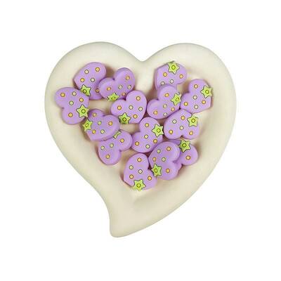 Heart Food Grade Eco-Friendly Silicone Beads