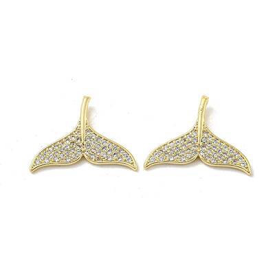 Brass Micro Pave Clear Cubic Zirconia Pendants