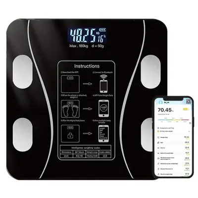 Smart Scale for Body Weight, Digital Bathroom Scale BMI Weighing Bluetooth Body Fat Scale, Body Composition Monitor Health An...