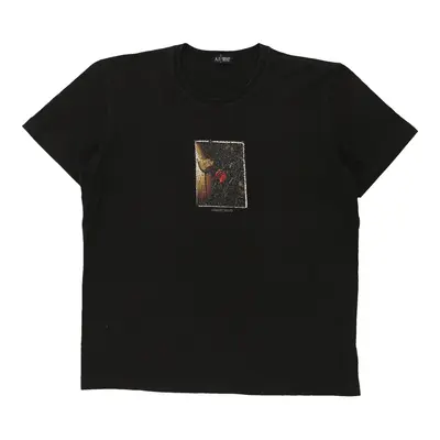 Armani Jeans Graphic T-Shirt - Large Black Cotton | Size: large