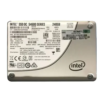 HP MK000240GWKVK | 240GB SATA 6Gb/s Hot-Pluggable Mixed Use 2.5-Inch Enterprise Solid State Drive for ProLiant Server and Sto...