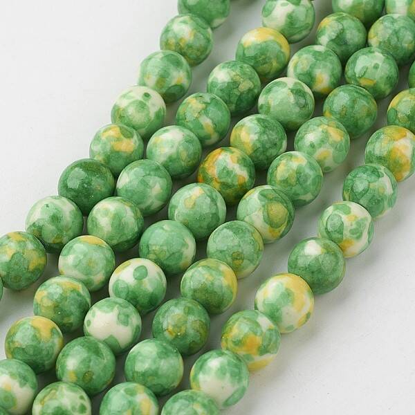 Natural Ocean White Jade Bead Strands