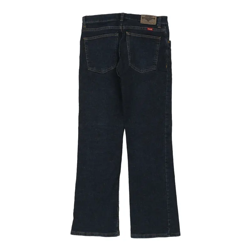 Wrangler Flared Jeans - 30W UK 10 Dark Wash Cotton