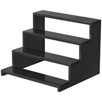 Lifewit Black Display Risers Stand, 4 Tier, Plastic Cologne Organizer Perfume Stand, Display for Vanity, Dresser, Figures, Cu...