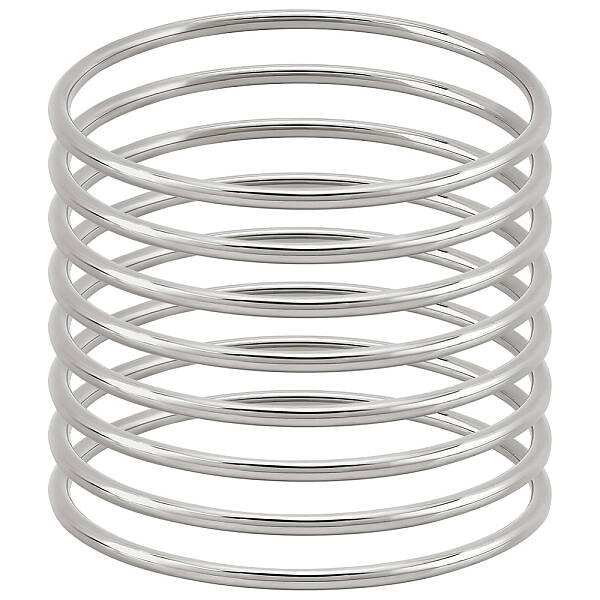 8Pcs 304 Stainless Steel Thin Wrap Bangle for Women