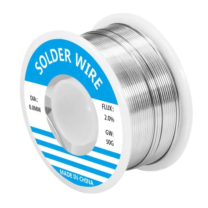 1 Roll 0.8mm Solder Wire for Electrical Soldering, Tin Lead Solder Wire with Rosin, Low Melting Point Solder Wire, Profession...