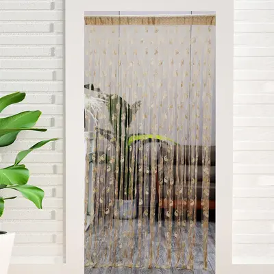 Solid Color Door Curtain, 1 Count Hollow out Design Decor Curtain for Bedroom & Living Room, Home Decoration for Wedding Part...